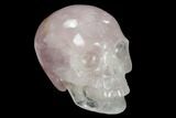 Realistic, Polished Brazilian Rose Quartz Crystal Skull #151065-2